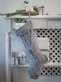 Christmas Knitted Stocking - Grey