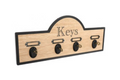 WOODEN KEY HOOK PLAQUE