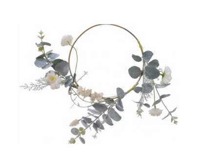 Flower & Leaf Hoop wreath - available in 2 sizes