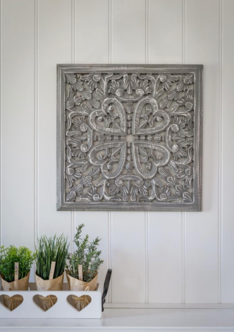 Grey Small Edge Carved Panel