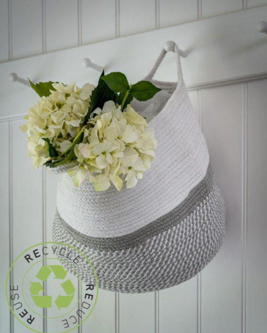 Recycled Large Braid Basket