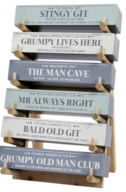 GRUMPY MAN TABLETOP - available in various designs
