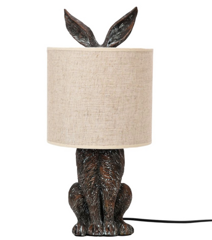 Hiding rabbit lamp - Bronze
