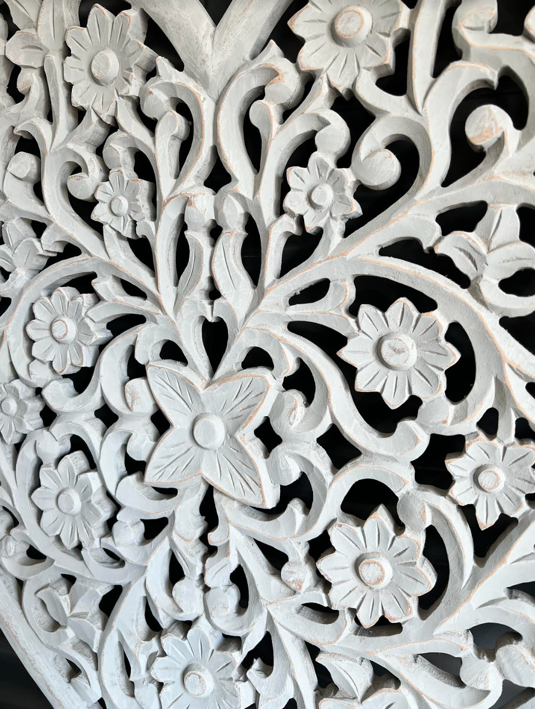 Heart GREY Carved Panel
