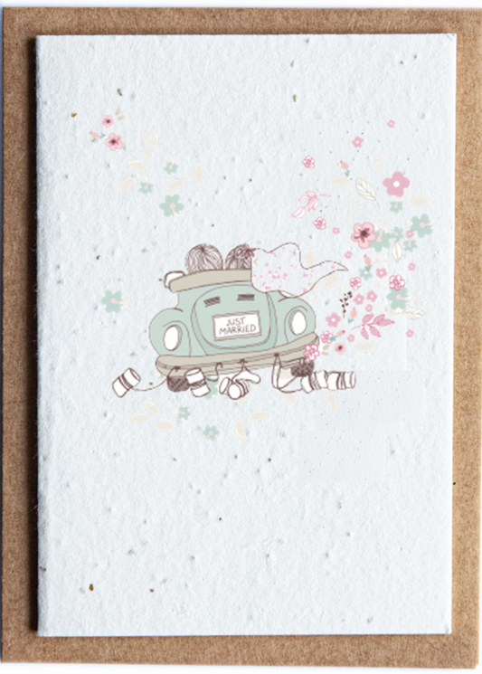Plantable Wildflower Seed Card - Wedding Car