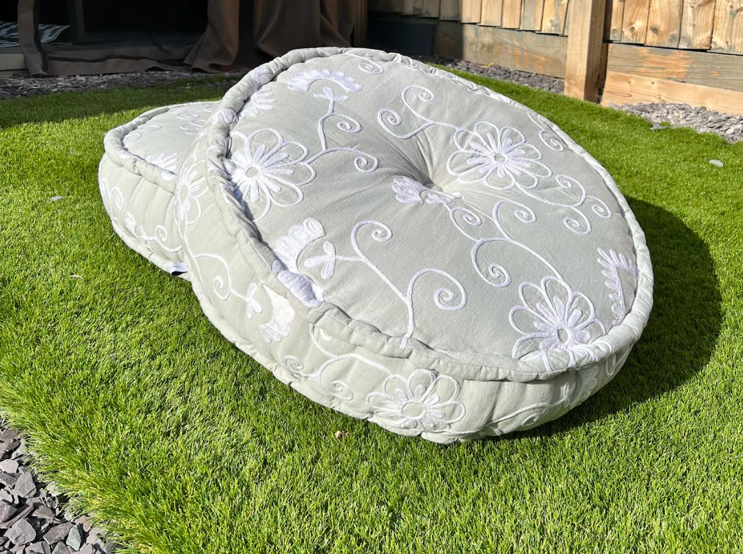 Crewe motif Quilted Floor Cushion