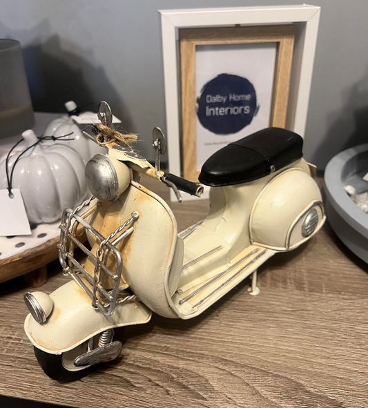 Vintage cream scooter